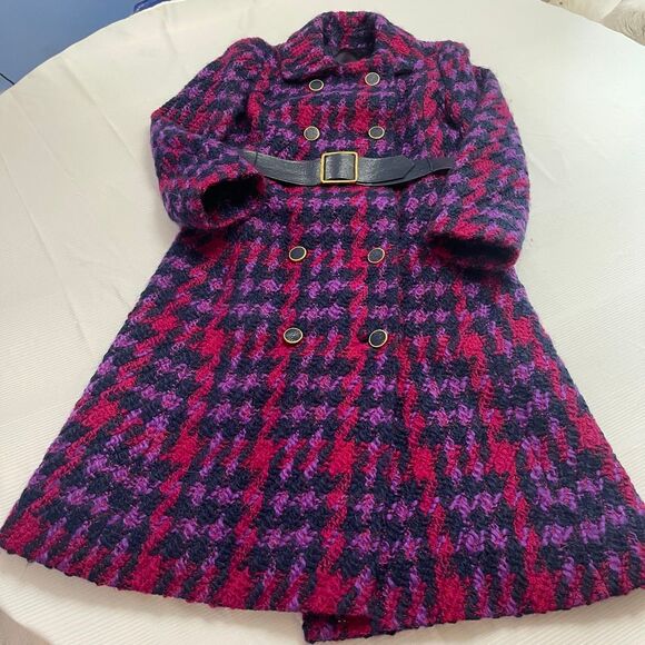 B. Altman & Co. VTG Plaid Art To Wear Artsy Coat Jacket Sz XS Small See Measure - Picture 1 of 10